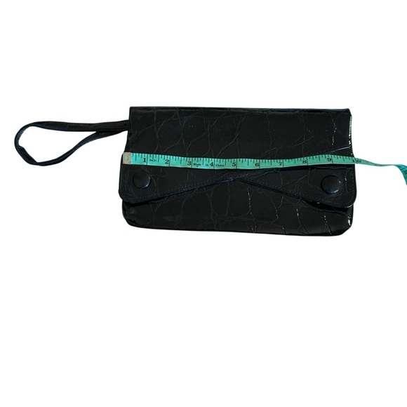 Vintage Black Croc-Embossed Wristlet - Picture 3 of 5